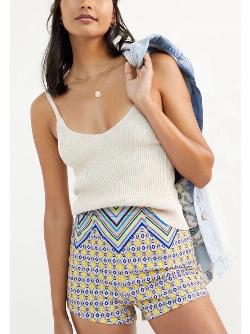 | Anthropologie | Maeve Printed Mini Shorts